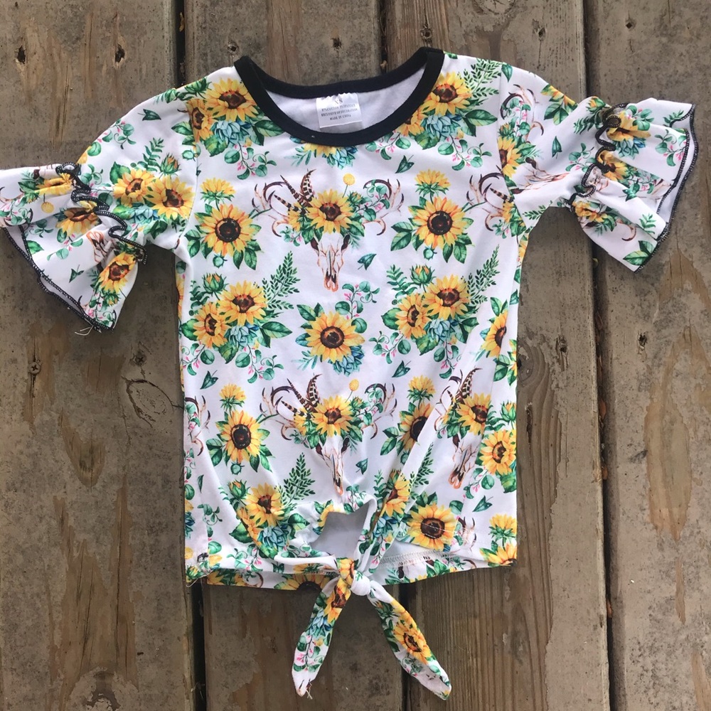 Sunflower Skull Tee Shirt